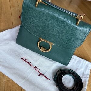 FERRAGAMO Margot Leather Crossbody Bag
